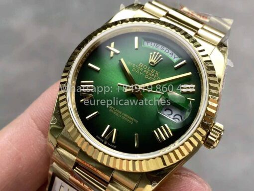 Rolex Day Date M128238 QF Factory 1:1 Best Clone Numeral Green Dial - immagine 3