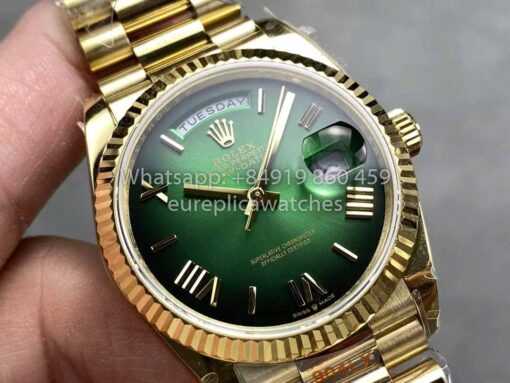 Rolex Day Date M128238 QF Factory 1:1 Best Clone Numeral Green Dial - immagine 2