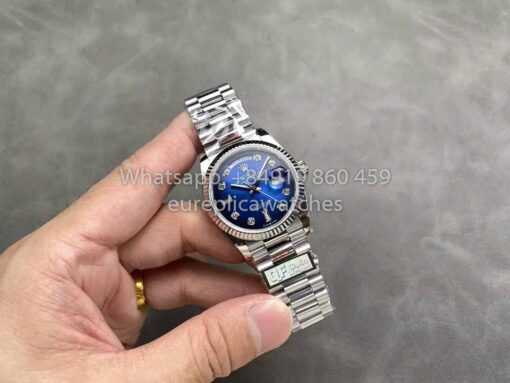 Rolex Day Date M128239-0023 128239-0023 QF Factory 1:1 Best Clone Blue Diamond Dial - 이미지 4