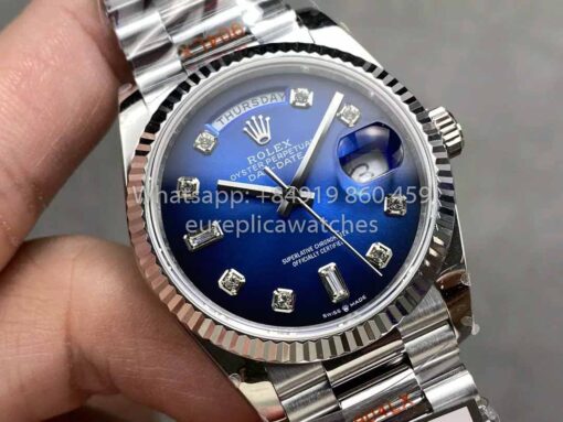 Rolex Day Date M128239-0023 128239-0023 QF Factory 1:1 Best Clone Blue Diamond Dial - 이미지 2