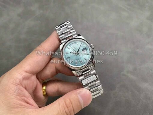 Rolex Day Date M128236 QF Factory 1:1 Best Clone Ice Blue Dial 36mm - 이미지 3