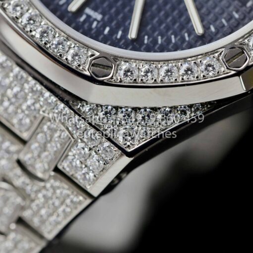 Audemars Piguet Royal Oak 15202ST.OO.1240ST.01 Custom Moissanite Diamonds 1:1 Best Clone - Imagen 6