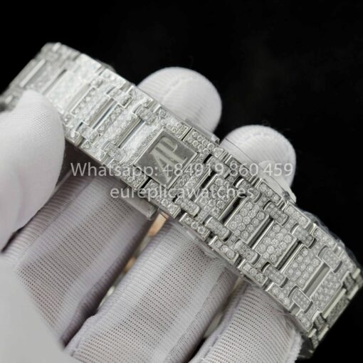 Audemars Piguet Royal Oak 15202ST.OO.1240ST.01 Custom Moissanite Diamonds 1:1 Best Clone - Imagen 5