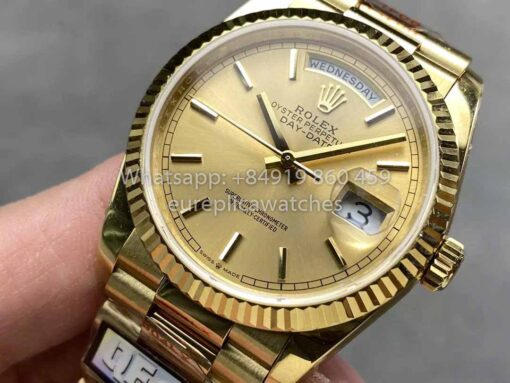 Rolex Day Date M128238-0045 - 128238-0045 Index Dial QF Factory 1:1 Best Clone 36mm - 이미지 3