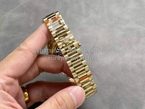 Rolex Day Date M128238 Yellow Gold Diamond Dial QF Factory 1:1 Best Clone 36mm - Image 8