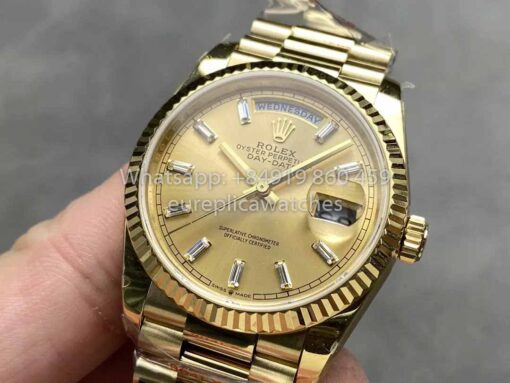 Rolex Day Date M128238 Yellow Gold Diamond Dial QF Factory 1:1 Best Clone 36mm - Image 4