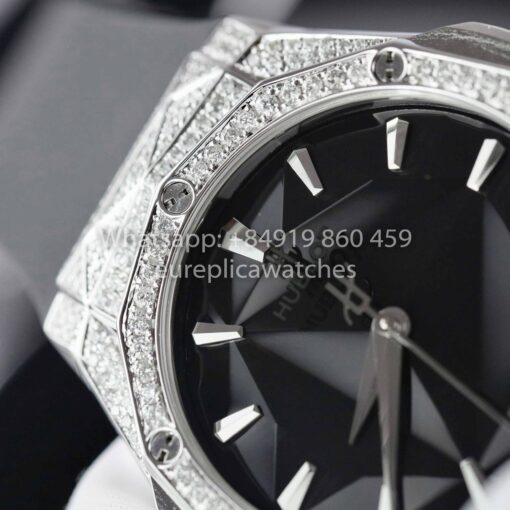 HUBLOT CLASSIC FUSION ORLINSKI 40mm Custom Moissanite Stone 1:1 Best Clone - Imagen 4